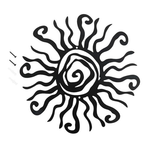 gohantee Sonne Wanddeko Metall Wanddekoration Spirale Wandskulptur...