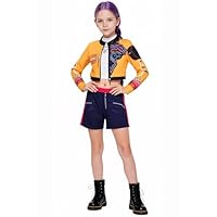 FENFATUO Girls Pop Singer Dress Up Costume Kids Halloween Cosplay Stage Role Play Outfit