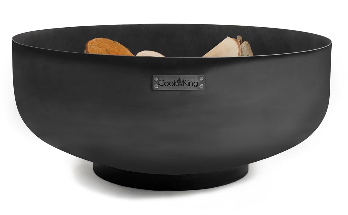 Feuerschale Palermo XXL Ø 80 cm Feuerstelle für den Garten Grillschale Feuerkorb aus Naturstahl CookKing