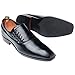Imagen de ANUFER Masculino Guapo Diseño único Cuero de Fibra Ultrafina Cordones Lateral Zapatos Formales Negro SN071153 EU43