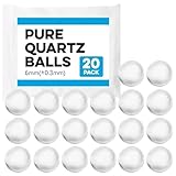 Impresa Clear Quartz Beads - 6mm Spacer Beads for Jewelry Making Kit - Ideal for Jewelry Making & Bracelets - Small Quartz Crystal Balls for Craft Supplies - 6mm, Mineral, Round, Pack of 20