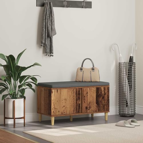 Banco de pasillo con cojín para evitar caídas al calzarse sobre madera estable 2