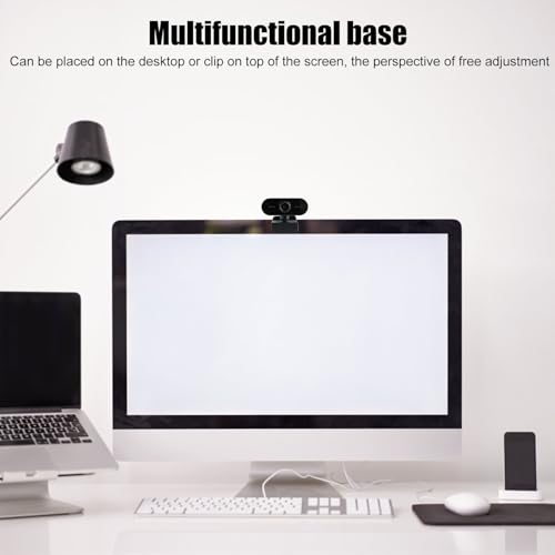 Câmera de Computador, Webcam de Computador HD 1080P USB Com Microfone Embutido, Foco Automático, Plu