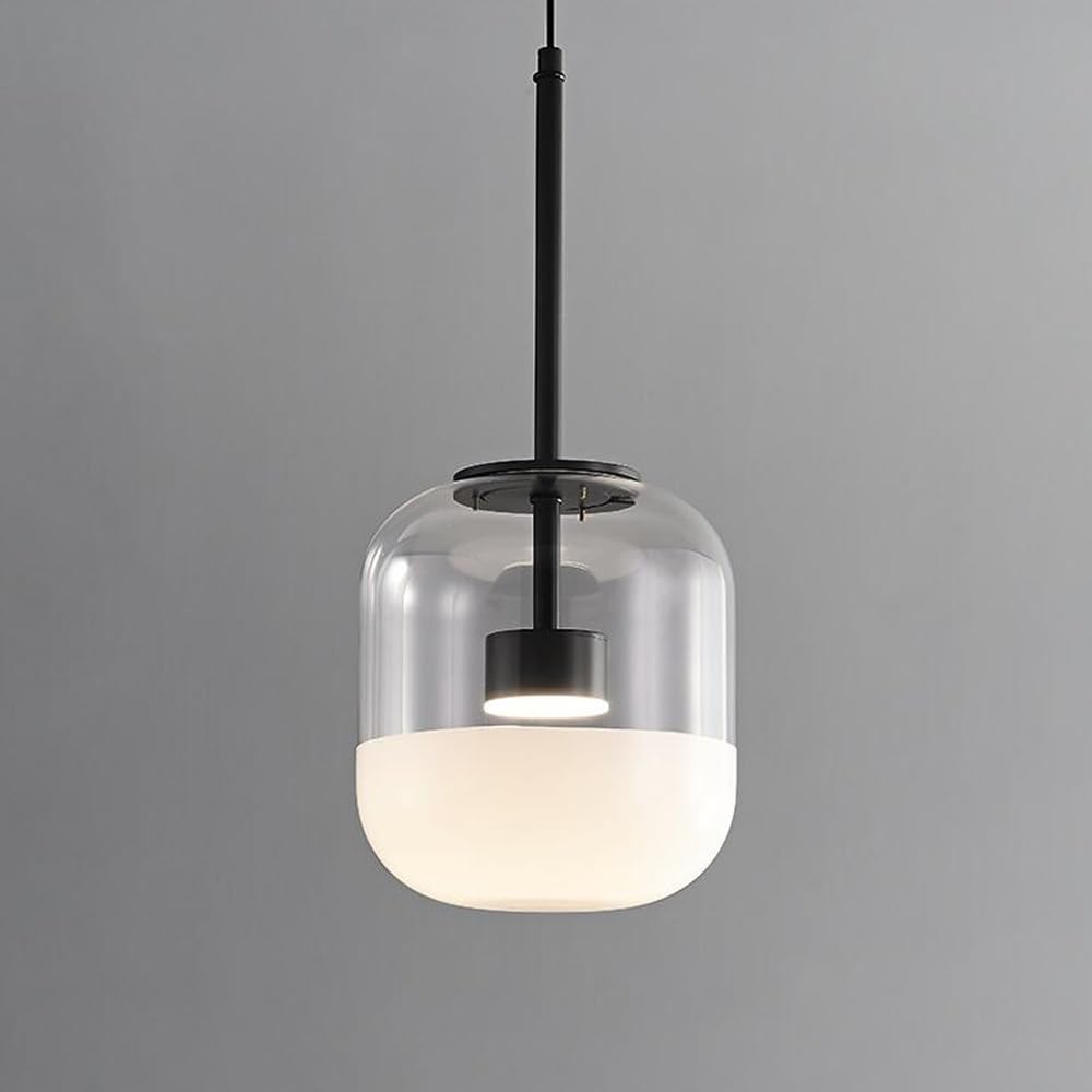 Lampe à suspension en verre led 3w lustre industriel rétro chambre café