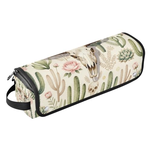 Bolso de viaje para herramientas de cabello resistente al calor con almohadilla impermeable para planchas, rizadores y organizador de estilo bohemio occidental miniatura 1