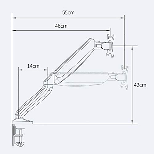 Bras de moniteur à mouvement complet inclinable pour écran LED 17-27 pouces - 3