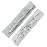 10pcs Disposable Microblading Manual Pen With Needle and Cap Permanent Makeup 20 U Blades 0.16MM,disposable blister package