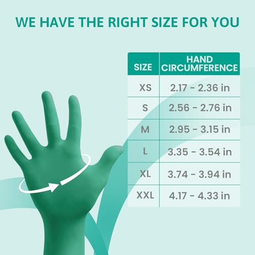 Foto von Ansell TouchNTuff 92-600,Nitril- Einmalhandschuhe, Einweghandschuhe für Lebensmittel, Chemikalienschutzhandschuhe mit hohem Schutz, Latexfreie Handschuhe, Grüne Nitrilhandschuhe, 100 Stück, Gr. L