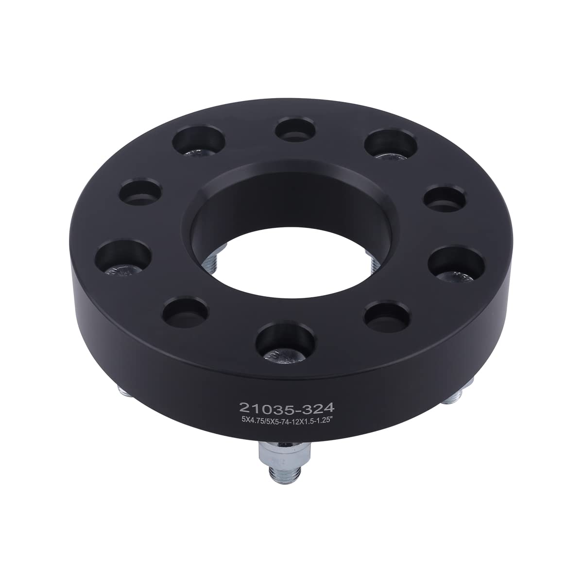 VLAOSCHI Black Forged 5x5.5 to 5x5 Wheel Adapters 1.25 Inch with 1/2" Studs Compatible with Dodge-Ford 5 Lug 5x139.7 to 5x127 for 1994-2001 RAM1500 | 1975-1996 F150 | 1976-1986 CJ5 CJ6 CJ7 - Pack of 4