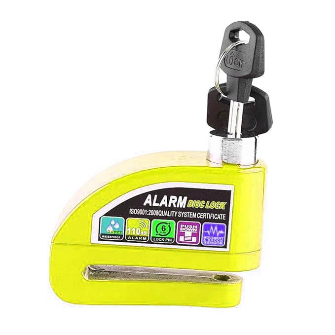 Image of Heavy Duty Keyed Lock | Hardened Steel Shackle Lock | Anti-Rust Security for Gate, Warehouse & Outdoor Use (ALT-19 Yellow)