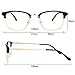 Livho Computer Blue Light Blocking Glasses with Retro Hard Metal Frame Eyeglasses for Women/Men - 0.0 Magnification LI1793-01