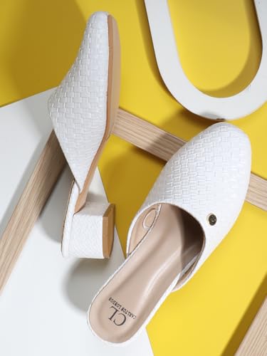 Image of Carlton London Women Stylish Slipon Casual Wear, Party and Formal Wear Mule with Block Heels