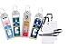 Cruise Luggage Tag Holder Zip Seal & Steel - Royal Caribbean & Celebrity Cruise (4 Pack + 2 ID Holders)