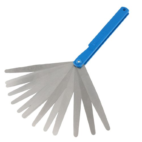 Aexit Blue Plastic Reference Gauges Housing 17 Leaf Feeler Feeler Gauges Gauge 0.02-1.00mm