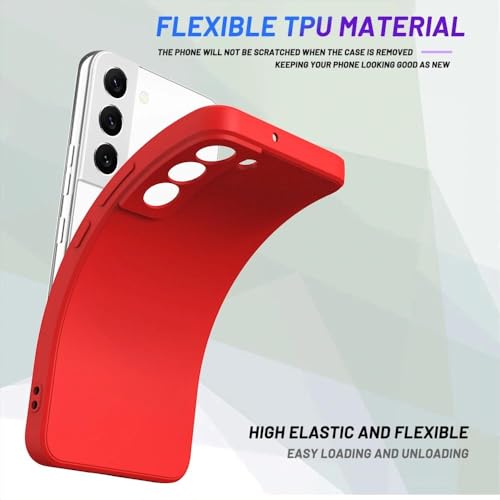 ULXITEYU Soft TPU Slim Case for Samsung Galaxy S21 FE, Lightweight, Snug Fit, Drop-Resistant, Shock-Absorbent, Scratch-Resistant, Red - image 4