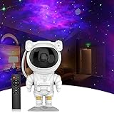Astronauten Sternenhimmel Led Galaxy Starry Projektor, LED Sternenprojektor Lampe Kinder Nachtlicht mit Fernbedienung Timer Starry Stern Mond, für Weihnachten Halloween Geschenke Schlafzimmer Party