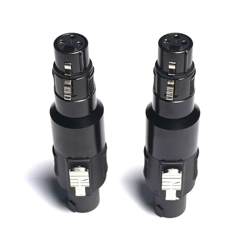 Adaptador WJSTN Speakon a XLR 3 pin, 2 unidades negro miniatura 6