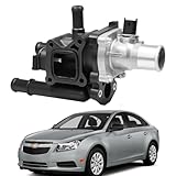 Piodelo 25192228 Engine Coolant Thermostat Housing Assembly With Sensor Gasket Fit for Chevrolet Cruze 1.8L 2011-2015, for Chevrolet Sonic 1.8L 2012-2015, Replace#2519-2228, 25199824, 902-033 -Black