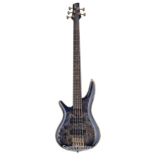 Ibanez Premium SR2605L Left-handed Bass Guitar - Cerulean Blue Burst