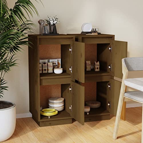 Cómoda con 2 puertas de madera maciza para almacenamiento vertical en salón 5