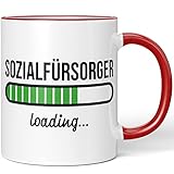 JUNIWORDS Tasse, Sozialfürsorger loading, Rot (6216422)