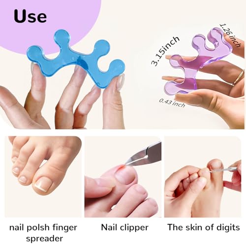 sunfatt toe separators for pedicuretoe separators for womenpedicure toe spacers for separating toenails or nailseasy finger and toenail polish groomingsoft gel toe spacers pedicure kit