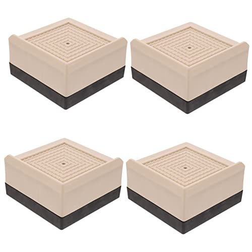 TEHAUX 4Pcs Furniture Risers for Beds Sofas Desks Tables Heavy Duty Height Lifters for Stability Floor Protection Elevate Furniture for Easy Cleaning