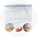 Kit 15 Sacos Herméticos para Conservar Alimentos, Reutilizáveis - Organizador de Alimentos, Geladeiras e Armários - Saco com Vedação Hermética Médio18x22cm (15)