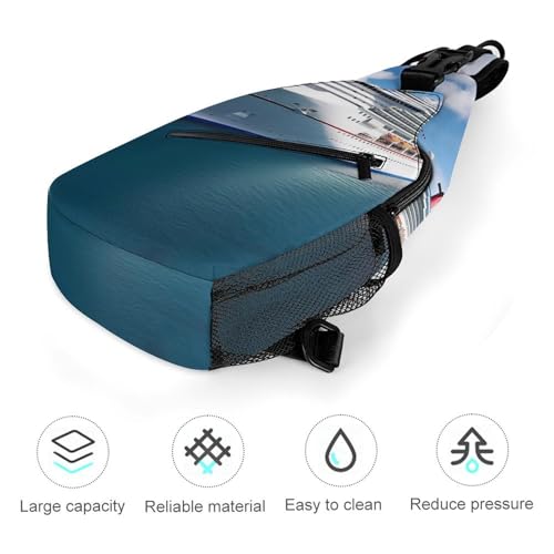 Mochila cruzada tipo sling para senderismo y uso casual miniatura 5