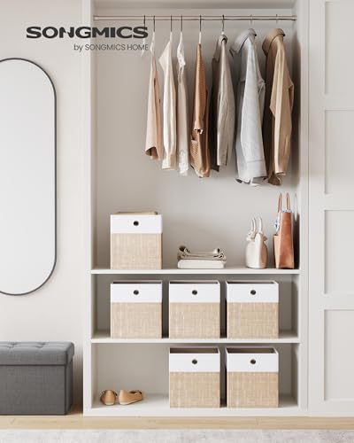 Condition photo showing New/Like New for songmics storage cubes, set of 6 foldable organizer boxes with handles
