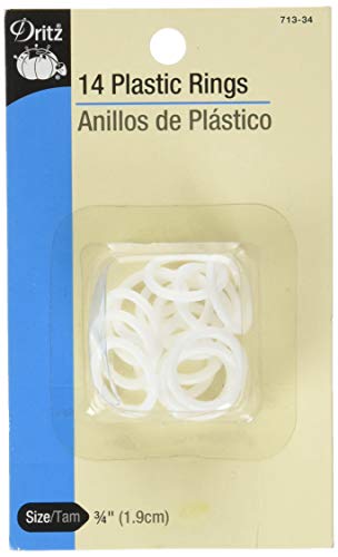 Dritz 713-34 Plastic Rings, 3/4-Inch, 14-Count