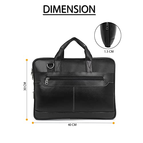 Image of GOLD SKY Synthetic Pu Leather 15.6 inch Messenger Sling Office Shoulder Travel Organizer Bag Briefcase Satchel for Men