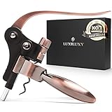 Wine Bottle Opener Corkscrew Set – Luxiluxy [2021 upgraded, does NOT break!] Including Foil Cutter, Bottle Stopper, Opener Stand and Extra Spiral - corkscrews wine opener set- wine opener kit