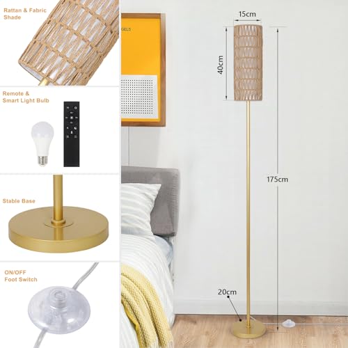 Lampadaire télécommandé et réglable Rayofly connecté par App avec ampoule incluse