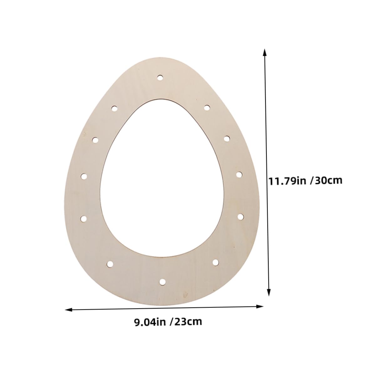 GRIRIW Easter Decorations Egg Wreath Frame Wooden Macrame Ring Floral Wreath Base for Parties