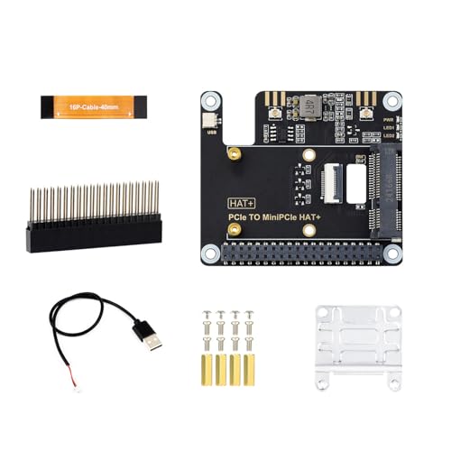 Adaptador PCIE a pequeño PCIe HAT+ Tarjeta de red módulo de expansión convertidor USB adaptador tarjeta WiFi para escritorio miniatura 1