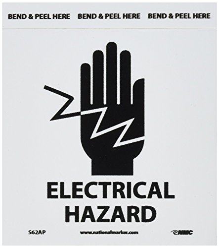 NMC S62AP lot de 5 panneaux électriques Legend Electric Hazard 10,2 cm