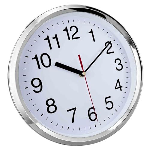 Plumeet 25cm Orologio da Muro, Silenzioso con