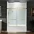Woodbridge Frameless Bathtub Shower Doors 56-60" Width x 66" Height with 5/16"(8mm) Clear Tempered Glass, 2 Ways Opening & Double Sliding in Brushed Gold Finish