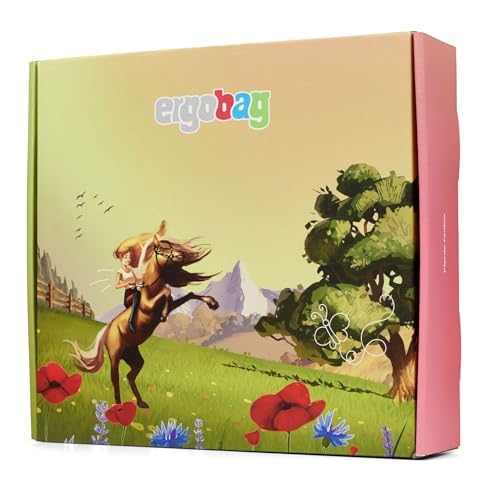 Bouteille d'eau ergobag et accessoires de cartable Fan Box chevaux multicolore