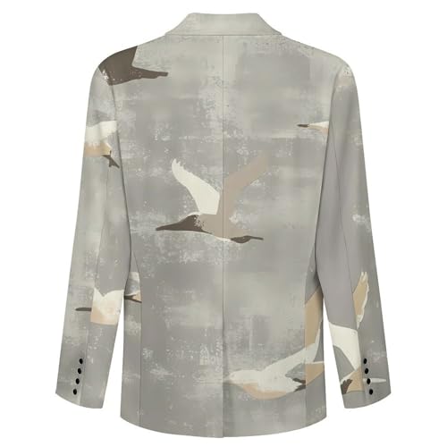 Vintage Flying Birds Classic Suits Blazer for Men Business Tuxedo Jacket Sport Coat Two Buttons4