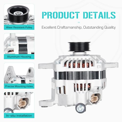 New Alternator Fit for 2.5l Subaru Forester 03-05 / for Baja 03-06 / for Impreza 05 / for Outback Legacy 00-04 ( Not for Turbocharged) , Manual Transmission for SAAB 9-2X 05 & Outback Legacy 00-02 by Youxmoto - Image 2