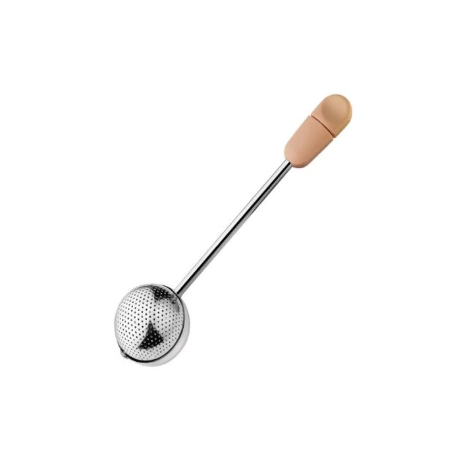 Colador de té de malla de acero inoxidable, filtro infusor de té reutilizable de metal para bolsa de té, difusor de bolas para taza de té, infusor de té giratorio de 360 grados (rosa)