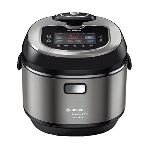 Bosch MUC88B68ES AutoCook - Robot de cocina multifunción, 1200 W, 5L, acero inoxidable, función presión y calentamiento por inducción