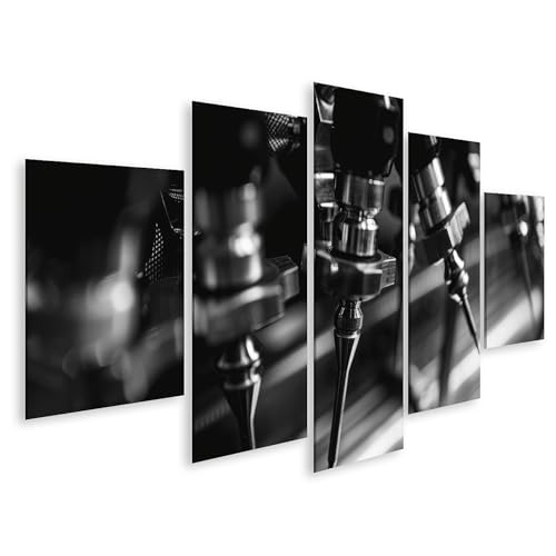 islandburner Pintura en lienzo, máquina de precisión, blanco y negro, estudio, entusiastas de la tecnología, oficina de ingeniería, pinturas, arte de pared, póster