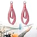 Qraatosi 2X Pilates Straps for Reformer Comfortable Grip Pilates Double Loop Straps D Rings Straps for Home Gym Workout Improve Flexibility, Pink