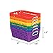 Really Good Stuff Plastic Book Storage Baskets for Classroom or Home Use - Rainbow Colors - 11
