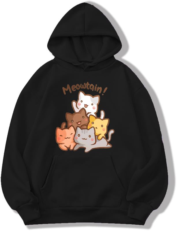 Cat Cute Hoodie Women Girl Stylish Latest Causal Black Pink Lavender Peach 499 599 699 Under-image-34