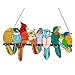Lcensp Stained Glass Birds Window Hangings, 9 Multicolor Stained Glass Birds on Branch Suncatcher, Handmade Tiffany Style Bird Lovers Gifts Decor for Mother, Women.