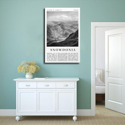 Snowdonia impression sur toile Pays de Galles tableau paysage décoration murale chambre 61x91
